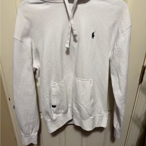 Polo by Ralph Lauren White Hoodie with Navy Logo